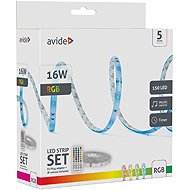 AVIDE LED strip set 3,2 W/m, RGB, with source 5 m - LED Light Strip