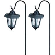 Entac 2 pcs Garden solar light LED lantern, 68 cm, black colour, white light - Garden Lighting
