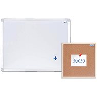 AVELI 60 × 45 cm, aluminium frame + cork board 30 × 30 cm - Magnetic Board