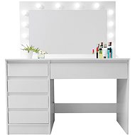Aga MRDT07-MW with mirror and lighting, matt white - Dressing Table