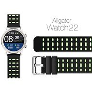 Aligator Watch 22 mm silikónový remienok Duálny zelený - Remienok na hodinky