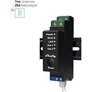 Shelly Pro 2PM, switching module 2x 16A on DIN rail, power metering, LAN, Wi-Fi, and Bluetooth -  WiFi Switch