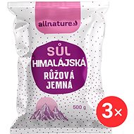 Allnature Himalayan pink salt 3 x 500 g - Salt