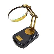 Alum Magnifying glass on wooden base - Magnifying Glass
