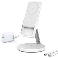 Anker PowerWave Mag-Go 2-in-1 Stand 5K White - Charging Stand