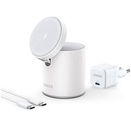 Anker PowerWave Mag-Go 2-in-1 Dock White - Charging Stand