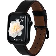 ARMODD Squarz 9 Pro, Black with Black Leather Strap + Silicone Strap - Smart Watch