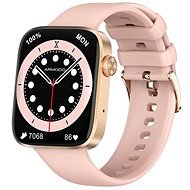ARMODD Squarz 11 Pro gold with pink leather strap + silicone strap - Smart Watch