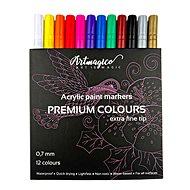 Artmagico Acrylic marker with extra fine tip (0,7 mm) 12 pcs - Markers