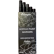Artmagico Akrylový popisovač 5 kusů černá 0,7 mm - Markers