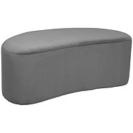 Atmosphera Velvet upholstered bench MALONE, 98 × 51 cm, grey - Bench