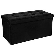 Atmosphera Seat with storage space, black - Ottoman