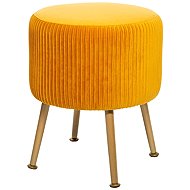 Atmosphera Chair SOLARO, diameter 35 cm, mustard colour - Stool