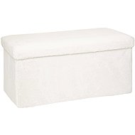 Atmosphera Ezzio storage pouf, fabric with boucle effect, 78 × 38 × 38 cm - Ottoman