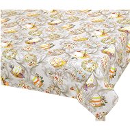 BELLATEX Ema 554 100 × 100 cm, eggs on grey - Tablecloth
