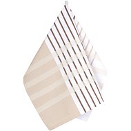 BELLATEX towel, 50 × 70, 160B stripe brown, beige - Kitchen Towel