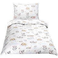 Bellatex Junior 90/024 animals on a cloud 140×200+70×90 - Children's Bedding