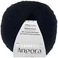 Bellatex Angora Merino Papatya 100g, 2000 black - Yarn