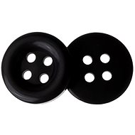 Buttons Žirovnice Button 1 cm black 4 holes 366285J, set of 6 - Button