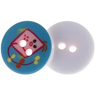 Buttons Žirovnice Button 1,3 cm barberry 356686A, set of 6 - Button