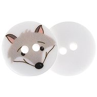 Buttons Žirovnice Button 1,3 cm wolf 356686E, set of 6 - Button