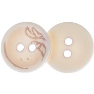 Buttons Žirovnice Button 1,3 cm powder 2 holes 356686A, set of 6 - Button