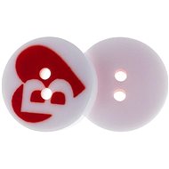 Buttons Žirovnice Button 1,3 cm heart 366286B, set of 6 - Button