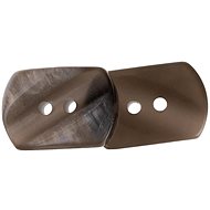 Buttons Žirovnice Button 1,5 × 2,3 cm light brown with wave, 348777, set of 3 - Button
