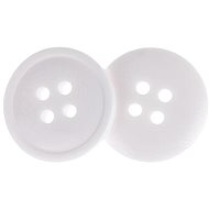 Buttons Žirovnice Button 1,5 cm white 4 holes 349892K, set of 6 - Button