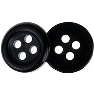 Buttons Žirovnice Button 1,5 cm black 4 holes 307022, set of 6 - Button