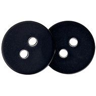 Buttons Žirovnice Button 1,5 cm black smooth 2 holes 349892M, set of 6 - Button