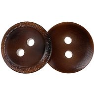 Buttons Žirovnice Button 1,5 cm brown decorative border 349892A, set of 6 - Button