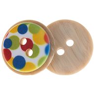 Buttons Žirovnice Button 1,5 cm round colour 349892W, set of 6 - Button