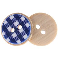 Buttons Žirovnice Button 1,5 cm blue and white cube 349892O, set of 6 - Button