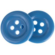 Buttons Žirovnice Button 1,5 cm blue 4 holes 349892I, set of 6 - Button