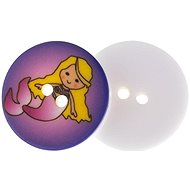 Buttons Žirovnice Button 1,5 cm mermaid purple 349892EE, set of 6 - Button