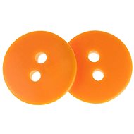 Buttons Žirovnice Button 1,5 cm orange 2 holes, 348778C, set of 6 - Button
