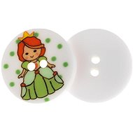 Buttons Žirovnice Button 1,5 cm princess green dress 349892DD, set of 6 - Button