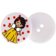 Buttons Žirovnice Button 1,5 cm princess yellow dress 349892FF, set of 6 - Button