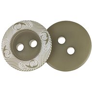 Buttons Žirovnice Button 1,5 cm green with white border 349892CH, set of 6 - Button