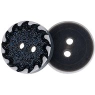 Buttons Žirovnice Button 1,8 cm black with white drops, 400233A, set of 6 - Button