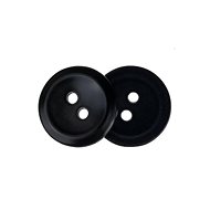 Buttons Žirovnice Button 1,8 cm black with edge 2 holes, 349891B, set of 6 - Button