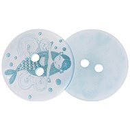 Buttons Žirovnice Button 1,8 cm mermaid light blue, 348892, set of 6 - Button