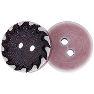 Buttons Žirovnice Button 1,8 cm dark pink with white drops, 400233C, set of 6 - Button