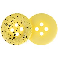 Buttons Žirovnice Button 1,8 cm yellow with black spray, 349891A, set of 6 - Button