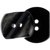 Buttons Žirovnice Button 2 × 3 cm rectangle with wave, 349889C, set of 3 - Button