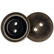 Buttons Žirovnice Button 2 cm dark with annealed edge, 349894K, set of 3 - Button