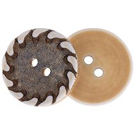 Buttons Žirovnice Button 2,3 cm beige with white drops, 400234A, set of 3 - Button