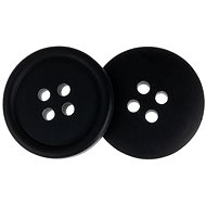 Buttons Žirovnice Button 2,3 cm black with notch, 349894B, set of 3 - Button