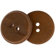 Buttons Žirovnice Button 2,3 cm brown with notches, 349894F, set of 3 - Button
